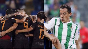 Guardado asiste en victoria del Betis y Moreno debuta con Roma