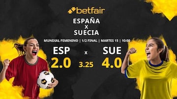 España vs. Suecia: horario, TV, estadísticas, cuadro y pronósticos del Mundial Femenino