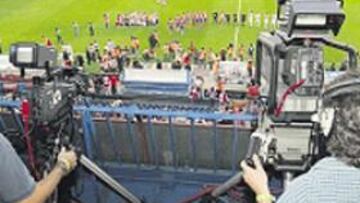 <b>DEBATE. </b>Las Ligas europeas hablan de derechos y tecnología.