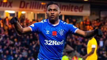 Alfredo Morelos celebra su octavo gol en Liga.