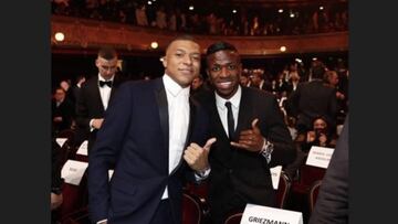 Mbappé, a Vinicius en su Instagram: "Con mi amigo"