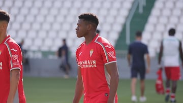 Ntji, en un partido con el Córdoba