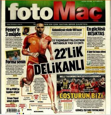 Falcao en óptimas condiciones: tiene 22 años de edad metabólica