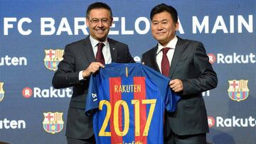 Presentaci&oacute;n de Rakuten y el Barcelona. 