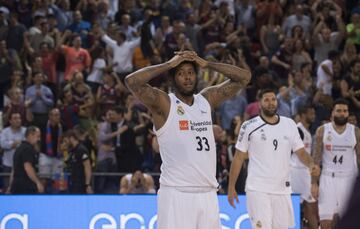 Trey Thompkins tras finalizar el partido.