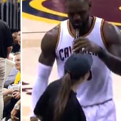 LeBron arrasa a los Raptors... y tiene tiempo para una cerveza