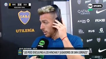 Buffarini: "Terminé triste, le pido disculpas a la gente de San Lorenzo por la rabona"