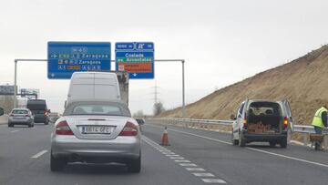 El nuevo carril en sentido norte de la M-40.