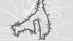 Recorrido de Marat&oacute;n de Santiago. 