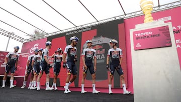 El equipo Red Bull, en una presentación de etapa en el Giro de Italia.
