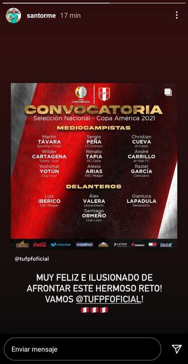 Ormeño celebra su convocatoria