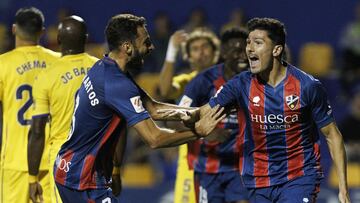 Loureiro celebra su gol en Alcorcón.