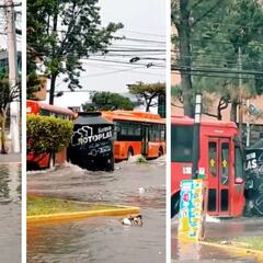 VIRAL: Tinaco choca con Metrobús en Guadalajara, tras inundaciones y lluvias