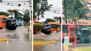 VIRAL: Tinaco choca con Metrobús en Guadalajara, tras inundaciones y lluvias