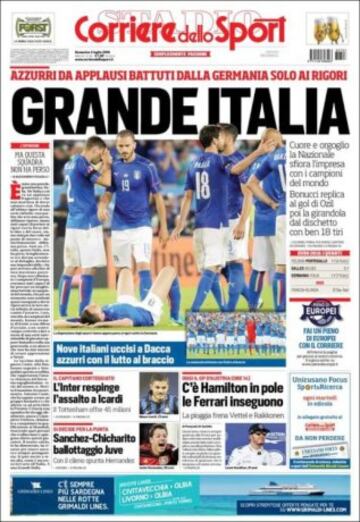 Portadas de la prensa mundial