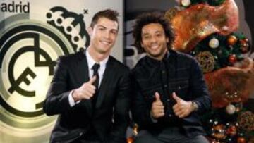 Cristiano Ronaldo junto a Marcelo, desean a todos los madridistas unas felices fiestas.