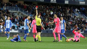 Indignación en la afición del Lugo por el arbitraje en Málaga
