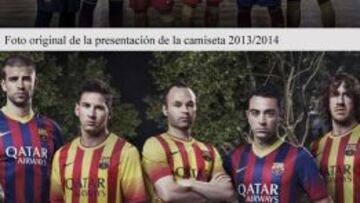 El Barça quita a Thiago de la foto de las nuevas equipaciones