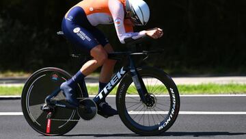 Ellen van Dijk, durante la prueba contrarreloj de los Mundiales de Wollongong.