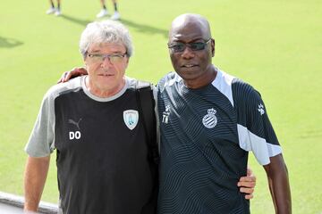 Diego Orejuela, el pasado 22 de julio en Marbella junto a Tommy N'Kono.