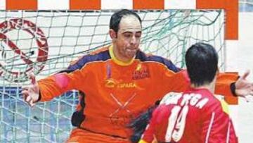 <b>SU GRAN DÍA. </b>En la rotación de los dos porteros a Hombrados le tocó jugar la final del Mundial. Cumplió de maravilla, como toda España.