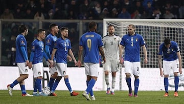 Los jugadores de Italia, devastados.