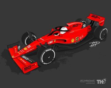 Así serán los monoplazas de la Fórmula 1 en 2021