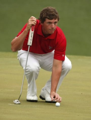 El chileno Matías Domínguez durante la última jornada de práctica en el Masters de Augusta.