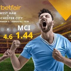 West Ham United FC vs. Manchester City FC: horario, TV, estadísticas, clasificación y pronósticos