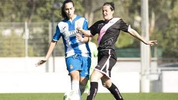 Natalia Pablos, ante el Espanyol, en su regreso al Rayo Vallecano.