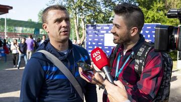 20/05/18 CHAMPIONS LEAGUE REAL MADRID KIEV UCRANIA ACTO FOOTBALL LEGENDS REBROV ENTREVISTA