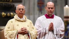This is Dominique Mamberti, the Cardinal in charge of announcing the new Pope