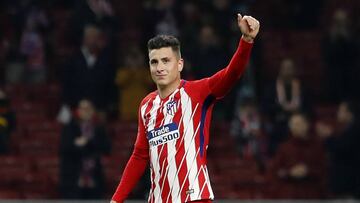 Gim&eacute;nez, en un partido con el Atl&eacute;tico