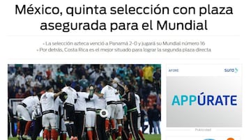 El medio español le dio peso a que México es la quinta selección calificada al Mundial