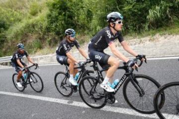 Geraint Thomas junto a Mikel Landa.