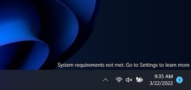 Windows 11 te avisará si lo usas en un equipo que no es compatible