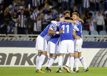 2-0. Zurutuza celebró el segundo gol.