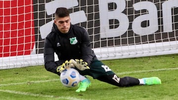 Kevin Dawson en un entrenamiento de Deportivo Cali.