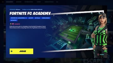 Para obtener el grafiti gratis debemos ganar en tres partidas de Fortnite FC Academy