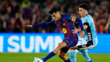 Pedri, en el partido ante el Celta.