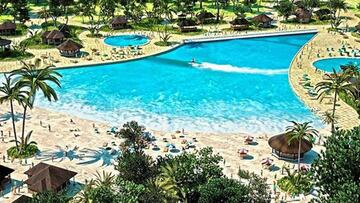 Piscina de olas artificiales para el surf de Ribamontán al Mar (Cantabria) impulsada por Waves Generator.