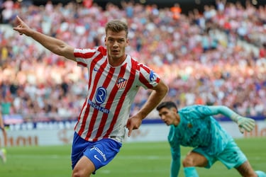 Sorloth celebra su primer gol de la temporada.
