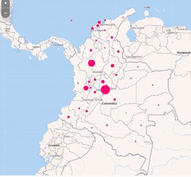 Mapa de casos y muertes por coronavirus por departamentos en Colombia: hoy, 29 de noviembre