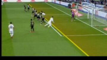 El Málaga reclamó fuera de juego en el gol de Ramos