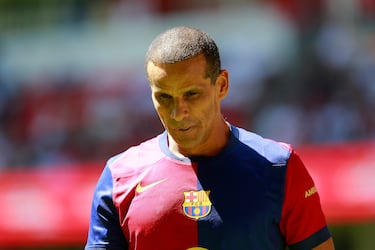 Rivaldo durante el partido de Leyendas en entre el Real Madrid y el Fútbol Club Barcelona.