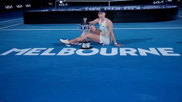 Victoria de Elena Rybakina en el Open de Australia.