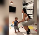 Georgina anima a Cristiano en Champions bailando con sus hijos