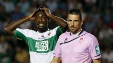 Roberto Fernández, en el partido ante el Elche.