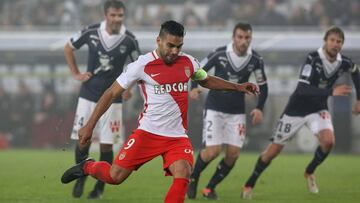 Falcao en su último partido con el Bordeaux.
