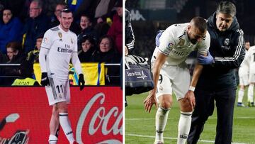 Bale y Benzema, entre los siete lesionados del Real Madrid desde que empezó 2017.